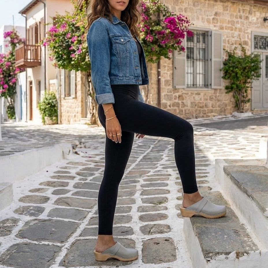 קבקבי עץ אפור בהיר לק