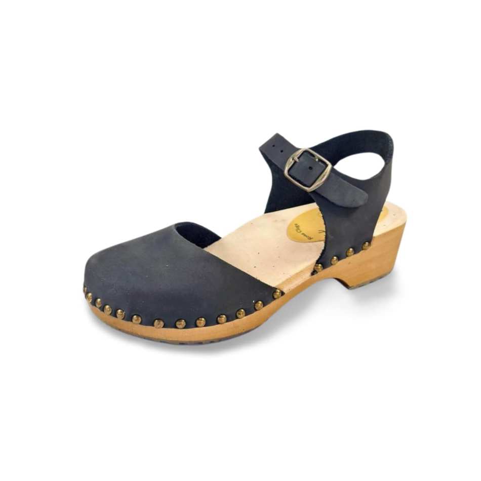 כפכפי עץ בובה אפור