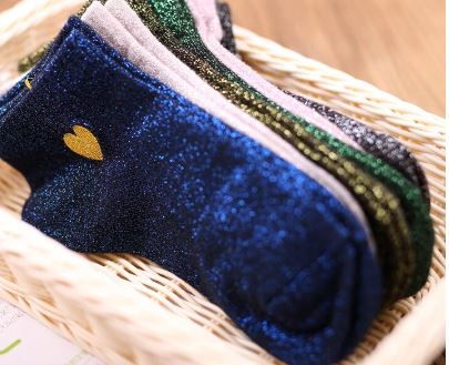 גרב כחול לב זהב