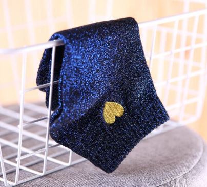 גרביים כחולים לב זהב