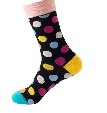 גרביים נקודת צבעוניות רקע שחור