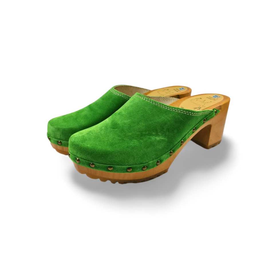 כפכפי עץ רונה מילנה ירוק נובוק