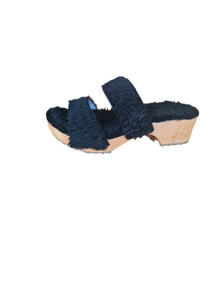 כפכפי סליידר פרווה שחור