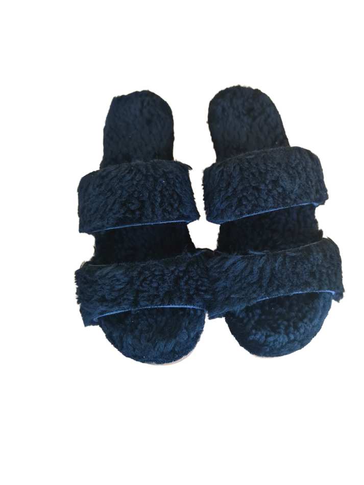 כפכפי סליידר פרווה שחור