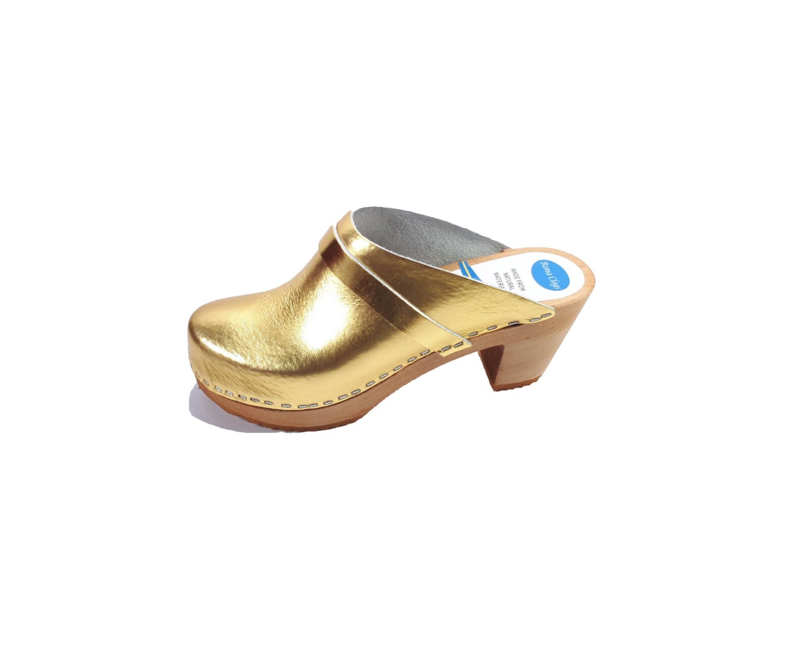 כפכפי עץ זהב עקב גבוה