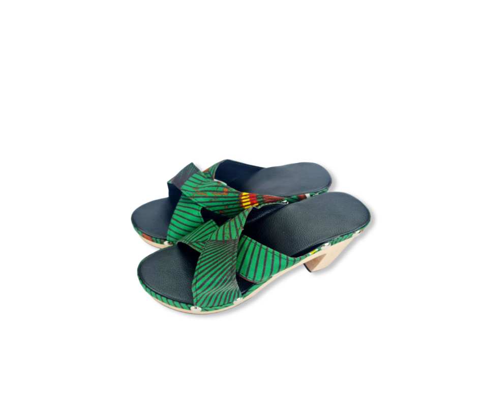 כפכפי עץ רונה איקס ירוק