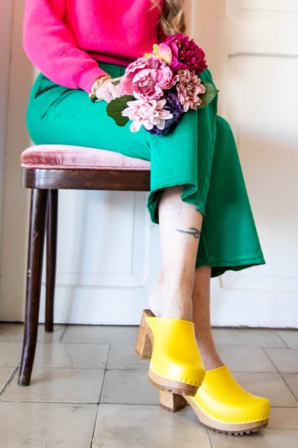 קבקבי עץ צהובים דגם מילנה