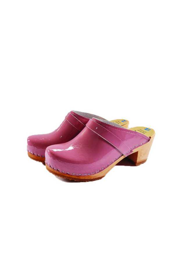 קבקבים ורוד עתיק לק עקב גבוה