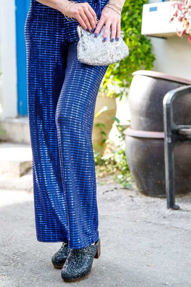 קבקבים נוצצים גבוהים צבע שחור