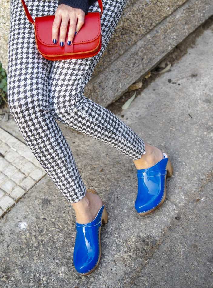 קבקבים כחול רויאל לק עקב גבוה