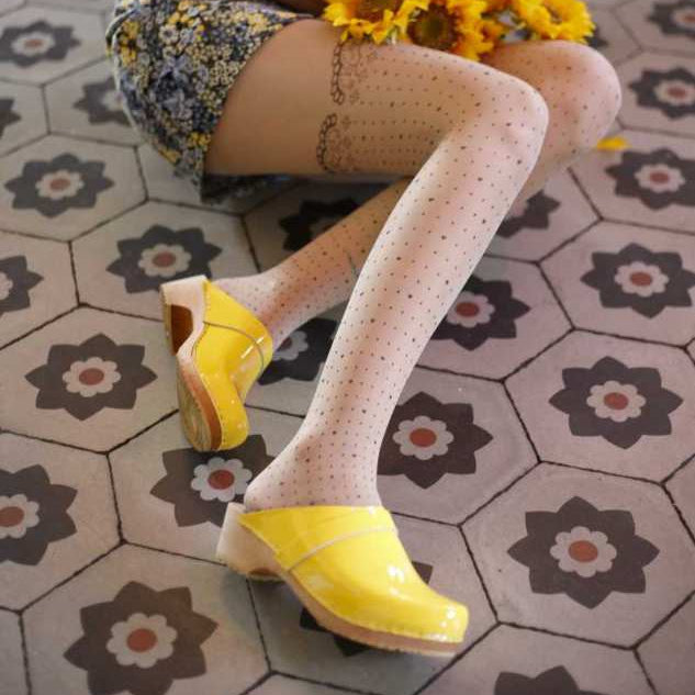 קבקבי עץ צהוב לק RONA CLOGS