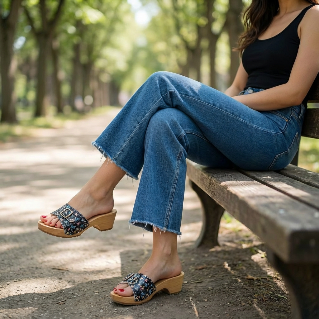 קבקבי עץ אוליביה שחור פרחוני