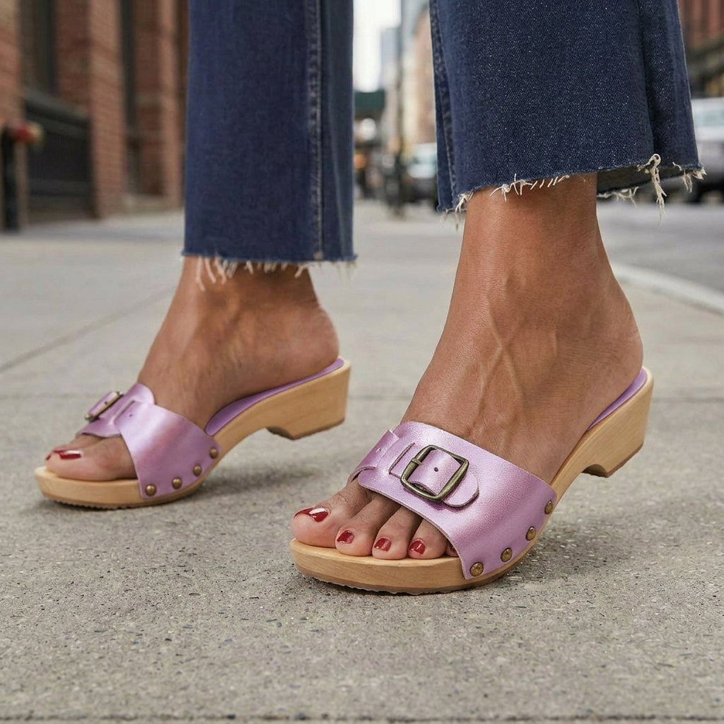 קבקבי עץ אוליביה סגול בהיר מטאלי