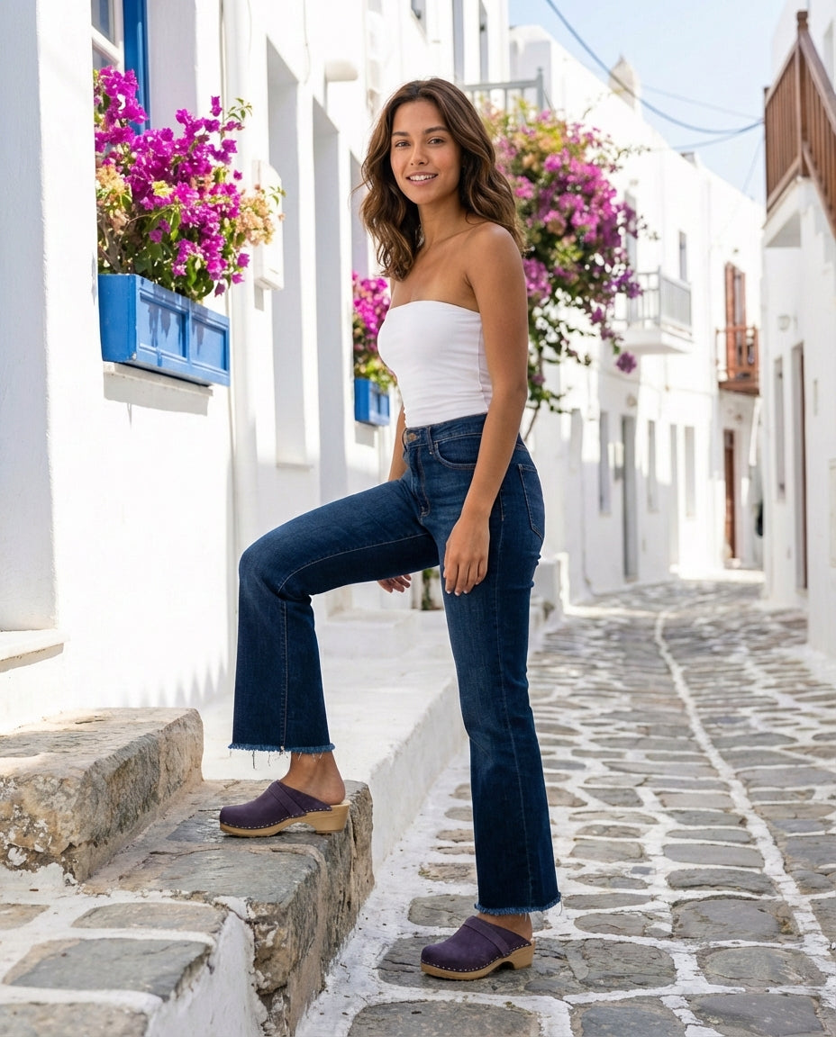 קבקבי עץ סגול נובוק עקב בינוני