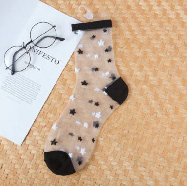 גרביים שקופים עם כוכבים