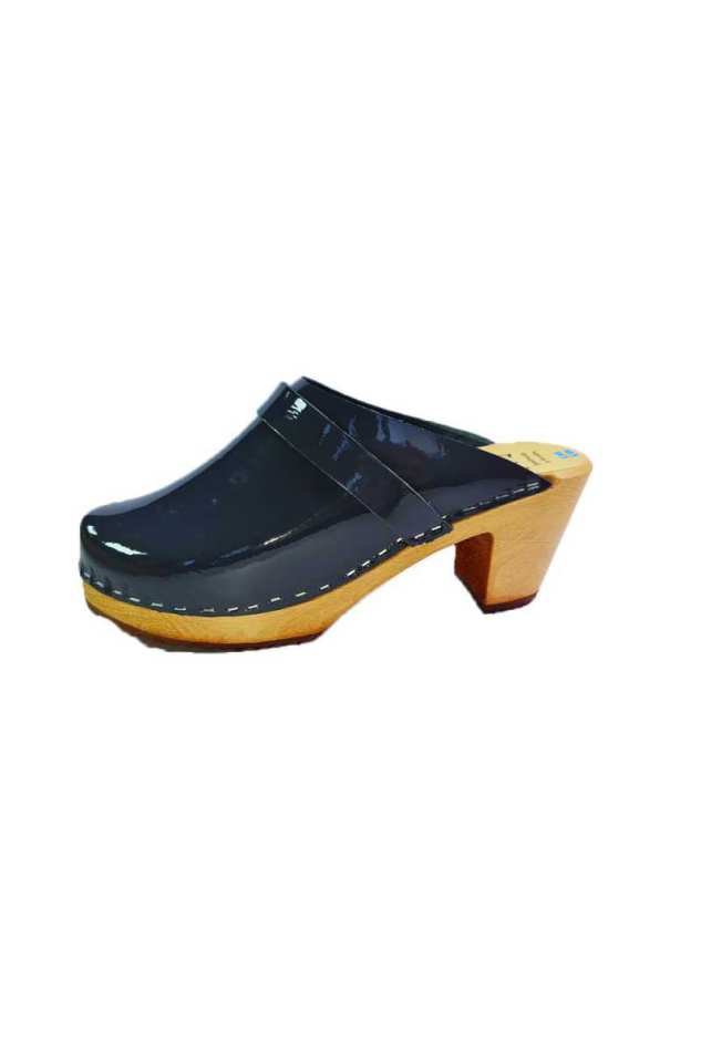 כפכפי עץ רונה אפור לק