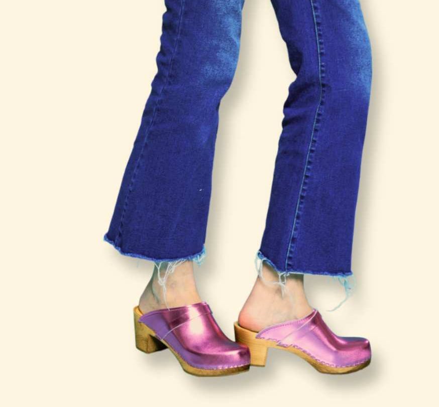 קבקבי עץ ורוד מטאלי