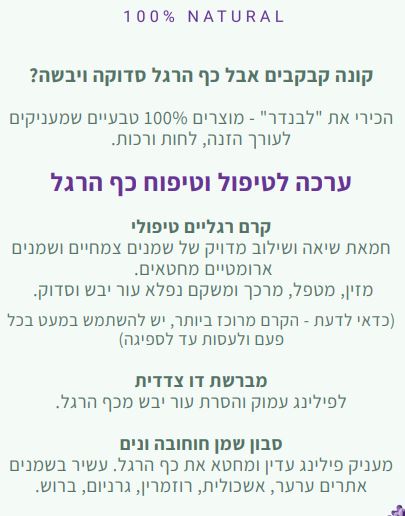 מידע ערכת טיפוח לוונדר