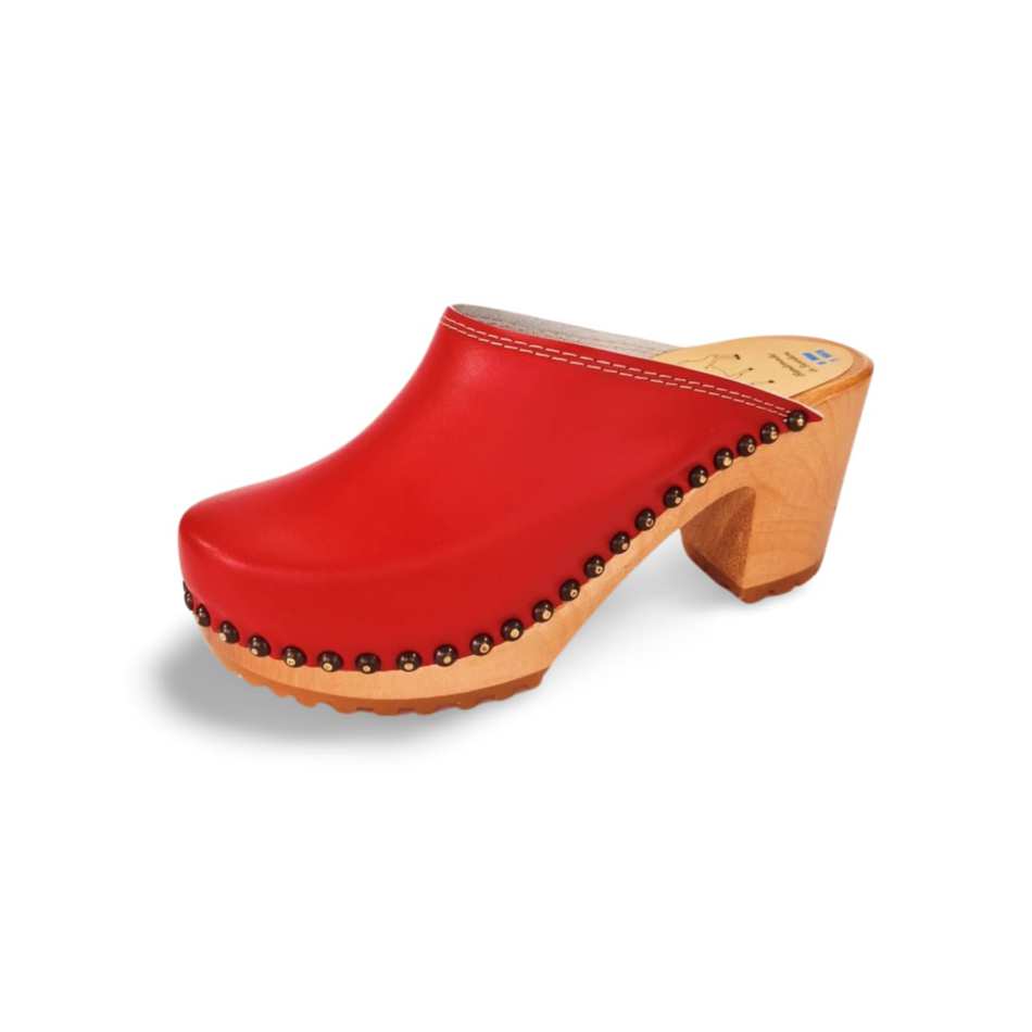 כפכפי עץ רונה דגם מילנה אדום