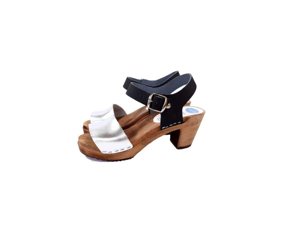 סנדלי איימי כסף / שחור