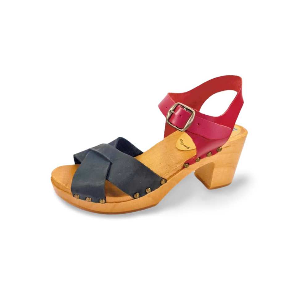 קבקבי העץץ של רונה. סנדל אפור ורוד