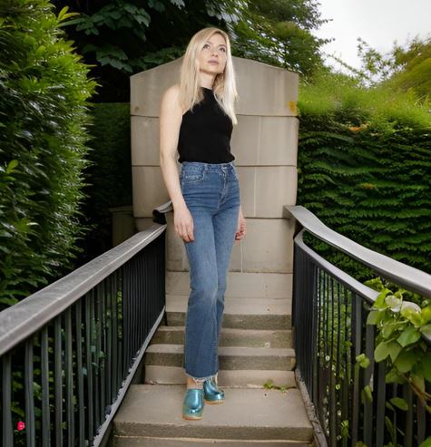 קבקבי עץ כחול מטאלי