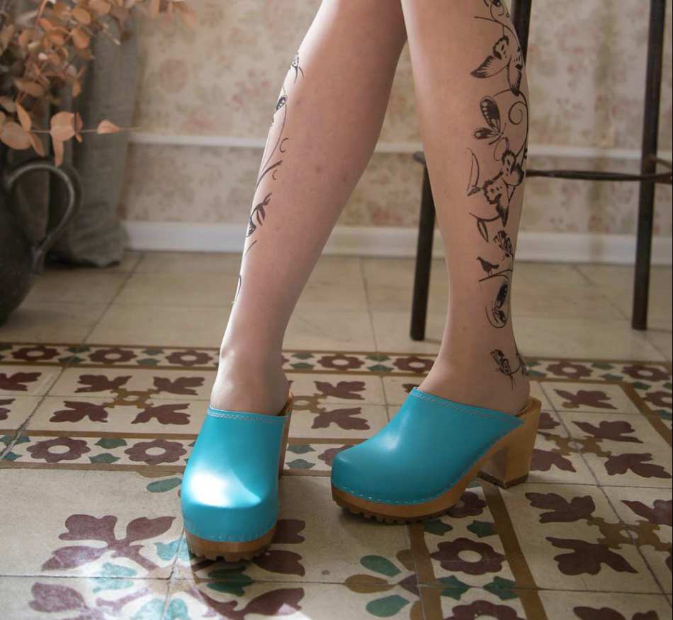 קבקבי עץ מילנה טורקיז