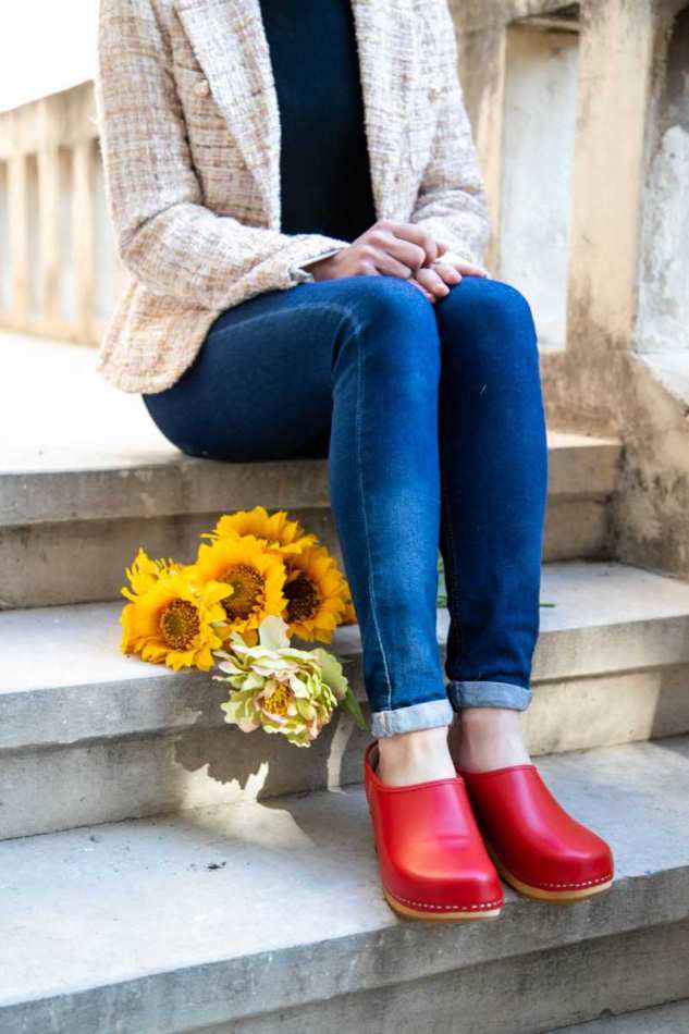 קבקבי עץ סגורים קרולינה אדום מט