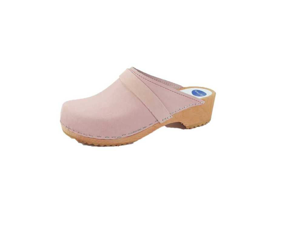 כפכפי עץ ורוד פודרה