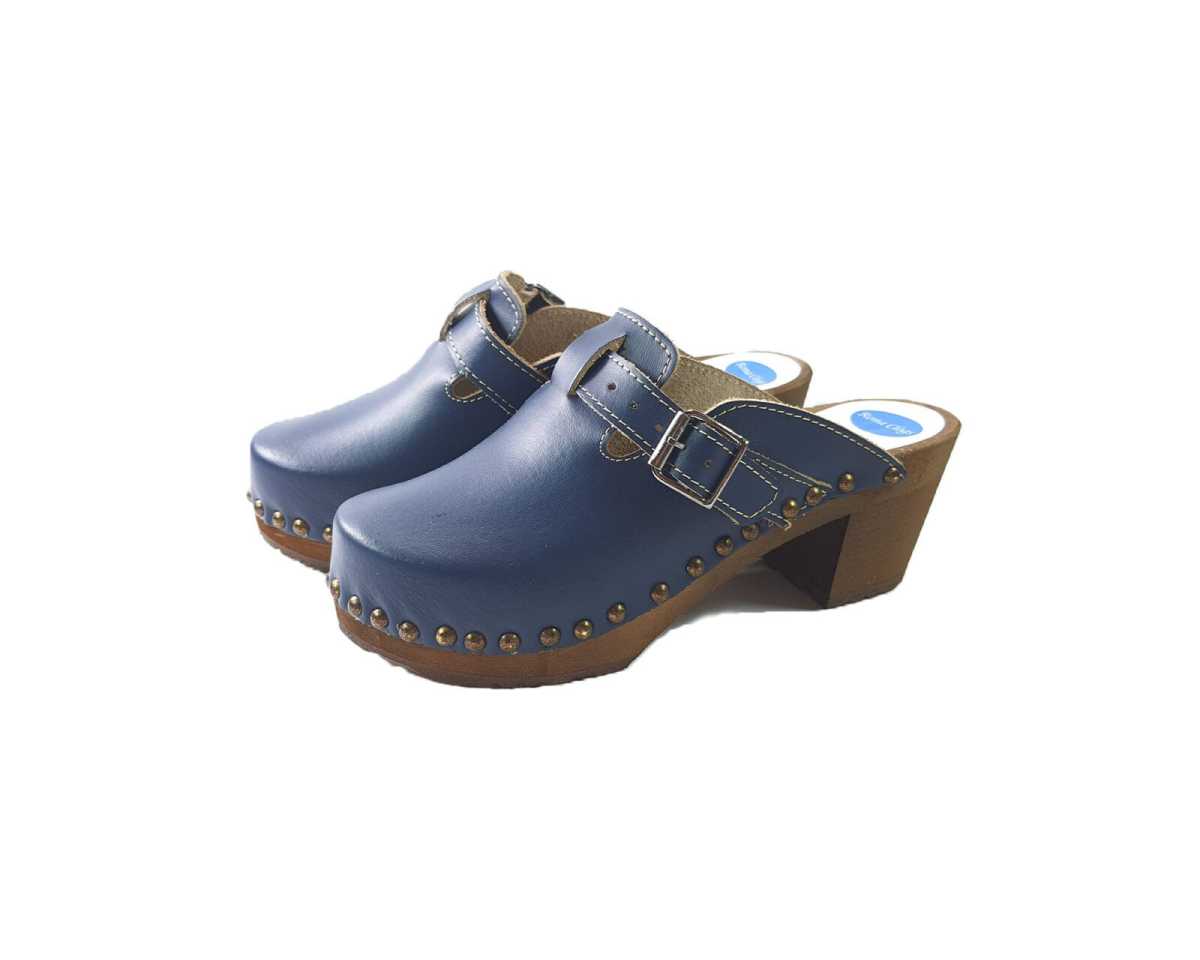 קבקב עץ כחול נייבי עקב גבוה מילי