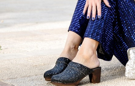 קבקבים שחורים עם נוצצים