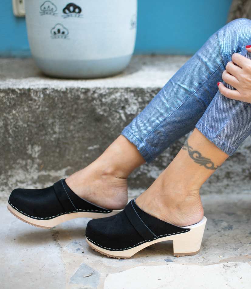 קבקבי עץ שחור נובוק גבוה