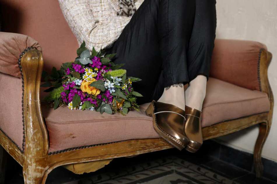 קבקבי עץ ברונזה RONA CLOGS