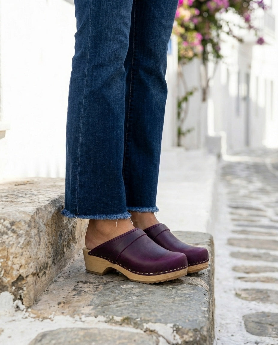 קבקבי עץ סגול נובוק עקב בינוני