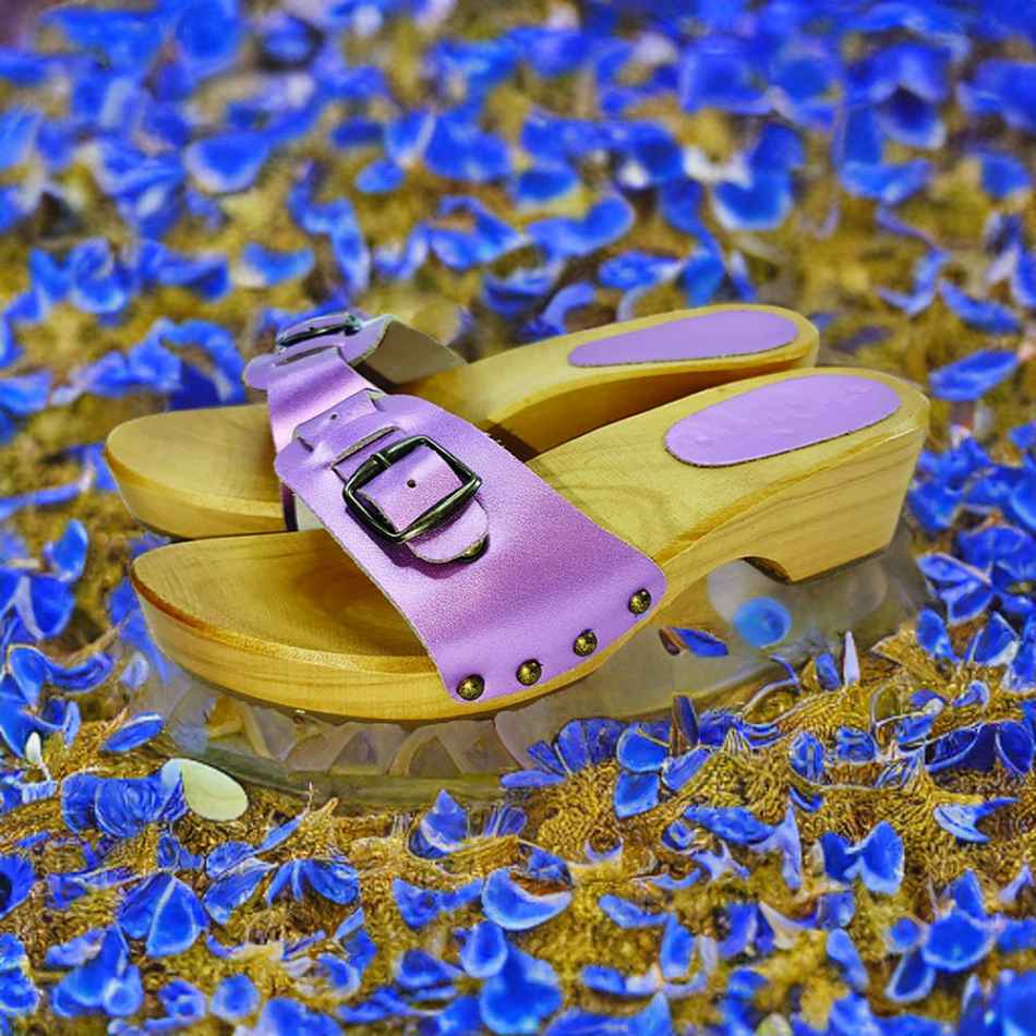 קבקבי עץ רונה אוליביה סגול כפכפי שול